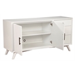 Alpine Furniture Flynn Wood 3 Drawer Sideboard in White