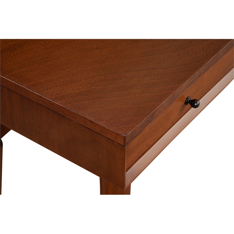 Alpine Furniture Flynn Wood 2 Drawer Desk in Acorn (Brown)