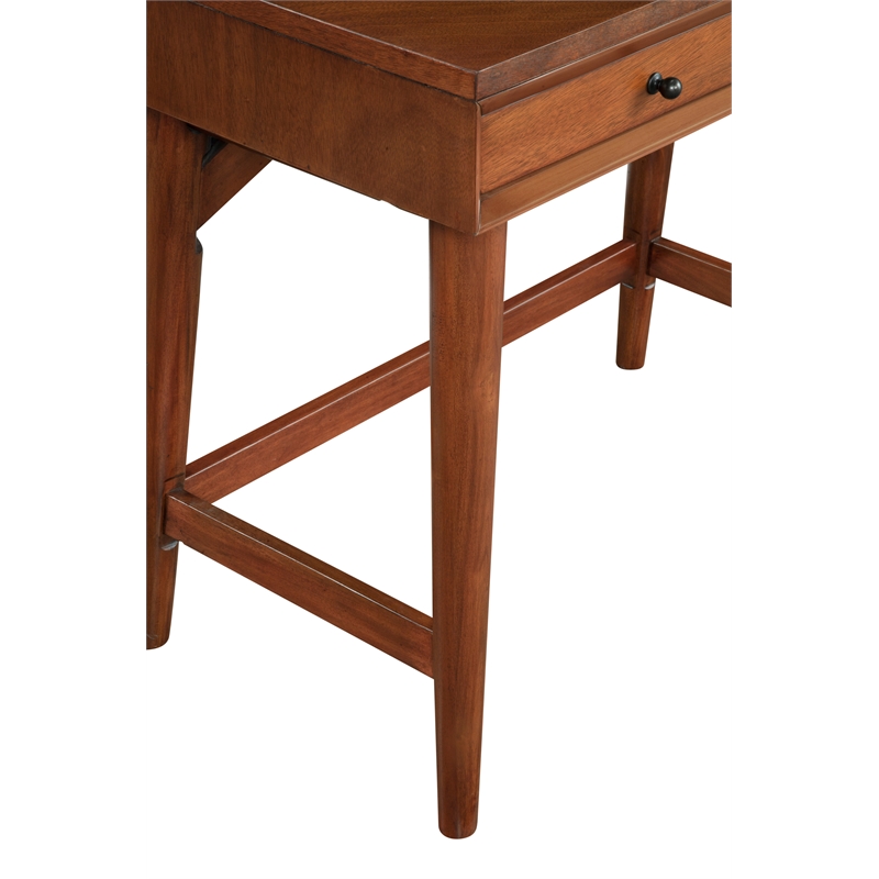 Alpine Furniture Flynn Wood 2 Drawer Desk in Acorn (Brown)
