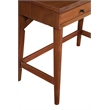 Alpine Furniture Flynn Wood 2 Drawer Desk in Acorn (Brown)