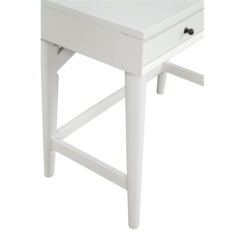 Alpine Furniture Flynn Wood 2 Drawer Desk in White
