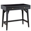 Alpine Furniture Flynn Wood 2 Drawer Desk in Black