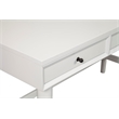 Alpine Furniture Flynn Large Wood 3 Drawer Desk in White
