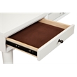 Alpine Furniture Flynn Large Wood 3 Drawer Desk in White