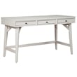 Alpine Furniture Flynn Large Wood 3 Drawer Desk in White