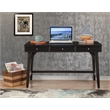 Alpine Furniture Flynn Large Wood 3 Drawer Desk in Black