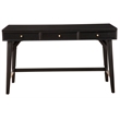 Alpine Furniture Flynn Large Wood 3 Drawer Desk in Black