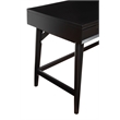 Alpine Furniture Flynn Large Wood 3 Drawer Desk in Black