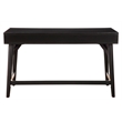 Alpine Furniture Flynn Large Wood 3 Drawer Desk in Black