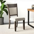 Brayden Wooden Upholstered Set of 2 Dining Side Chairs in Espresso
