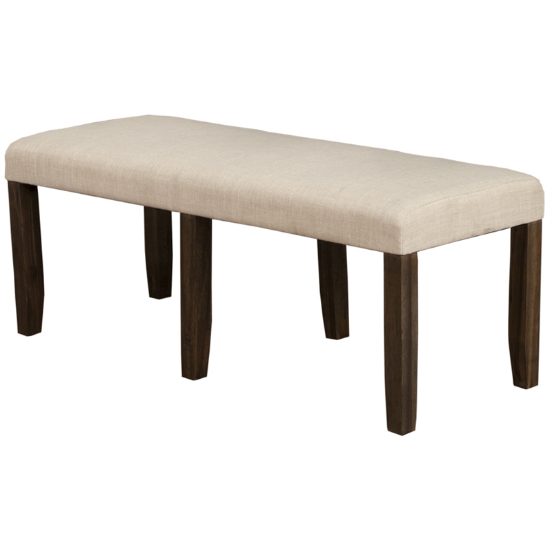 Brayden Wooden Upholstered Dining Bench in Espresso
