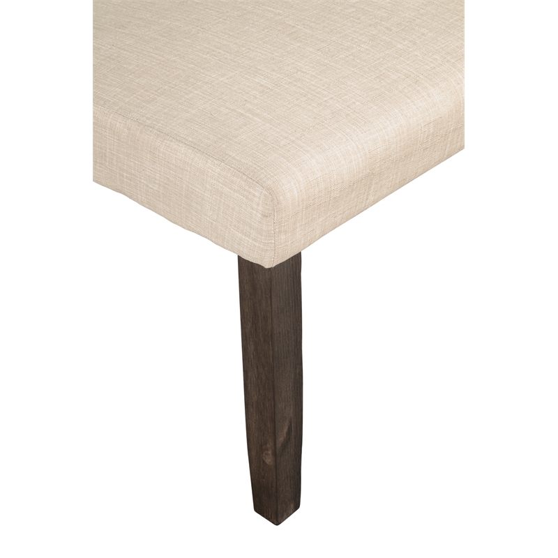 Brayden Wooden Upholstered Dining Bench in Espresso