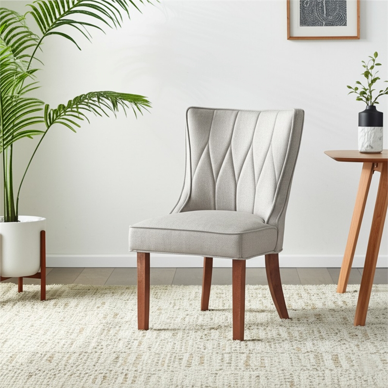 Alpine Furniture Ayala Set of 2 Wood Side Chairs in Antique Cappuccino