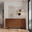 Alpine Furniture Ayala Wood Sideboard in Antique Cappuccino