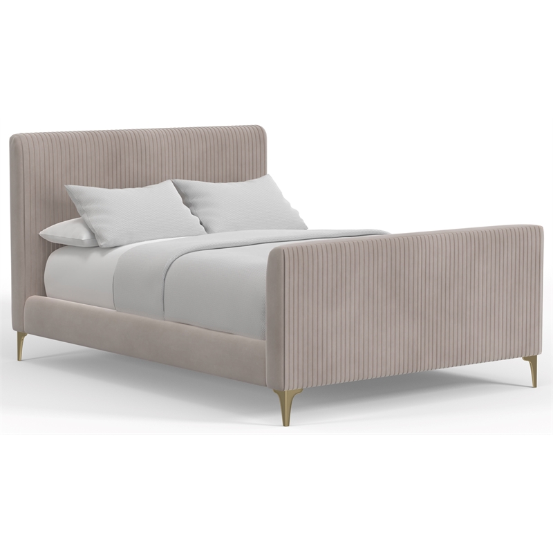 Alpine Furniture Zaldy California King Platform Bed in Light Gray
