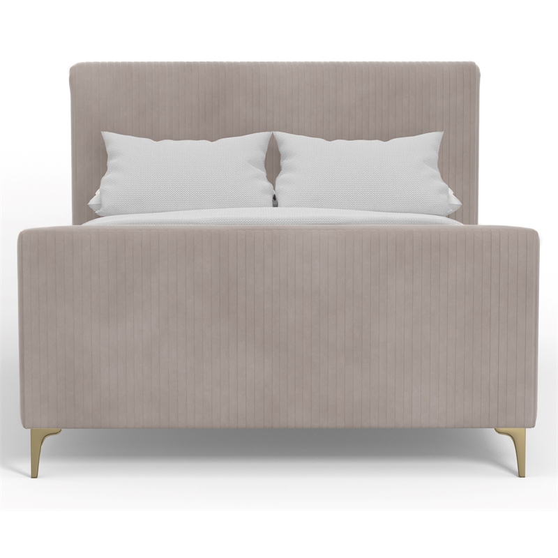 Alpine Furniture Zaldy California King Platform Bed in Light Gray