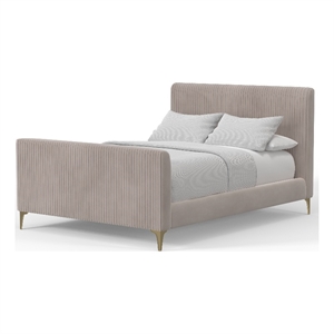 alpine furniture zaldy california king platform bed in light gray