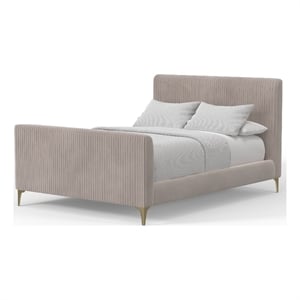 Alpine Furniture Zaldy Standard King Platform Bed in Light Gray