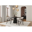 Alpine Furniture Cove Round Dining Table in Vintage Black