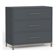 Alpine Furniture Madelyn Three Drawer Small Chest in Slate Gray