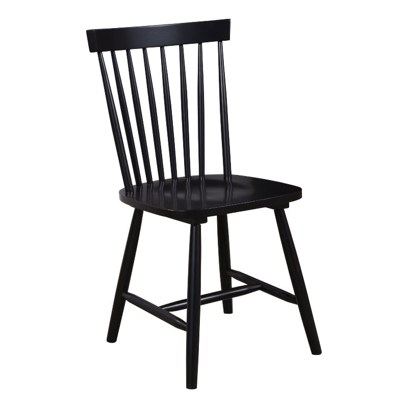 Alpine Furniture Lyra Set of 2 Side Chairs in Black