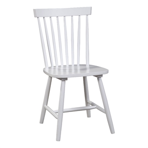 alpine furniture lyra set of 2 side chairs in white