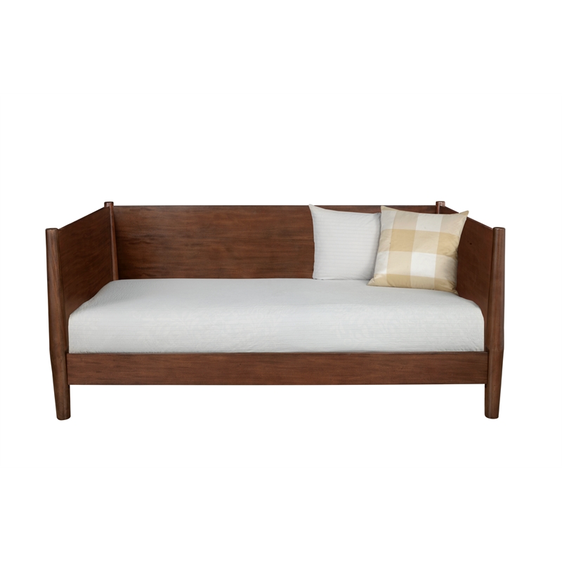 Alpine Furniture Flynn Mid Century Modern Twin Size Day Bed in Walnut