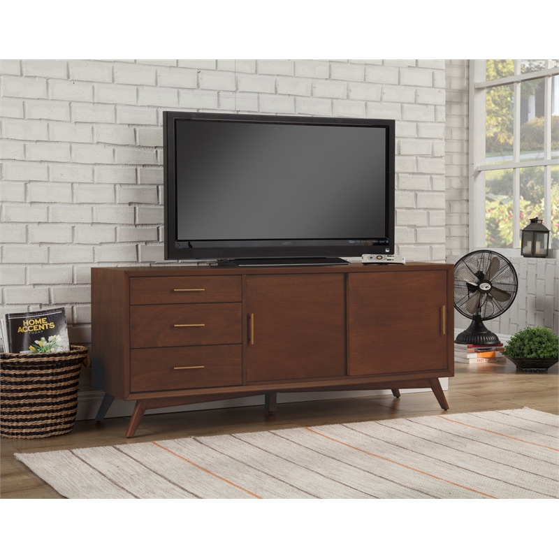 Alpine Furniture Flynn Large TV Console in Walnut