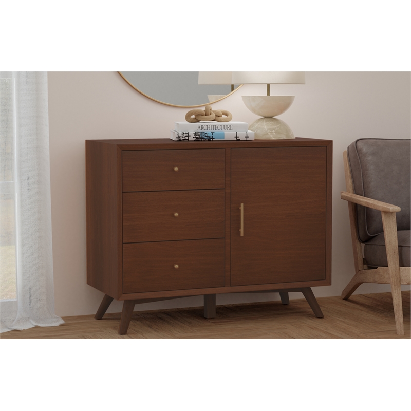 Alpine Furniture Flynn Accent Cabinet in Walnut