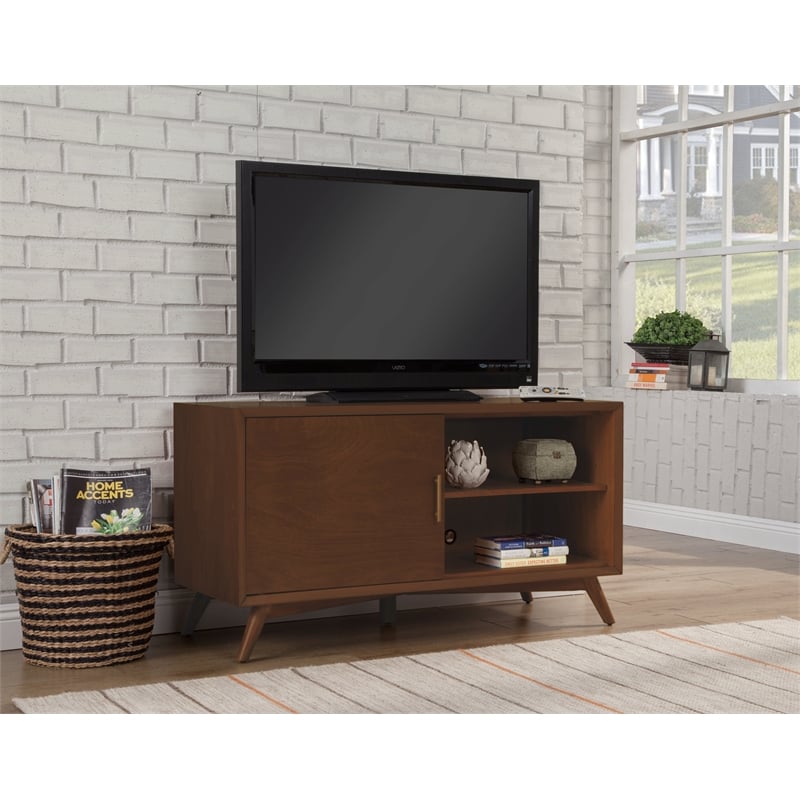 Alpine Furniture Flynn Small TV Console in Walnut