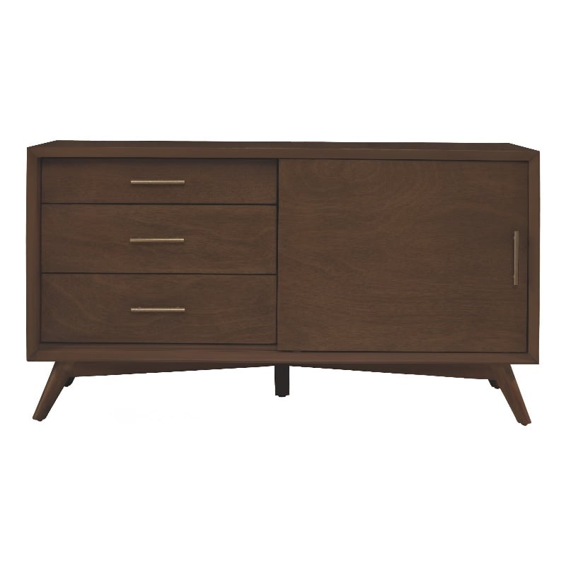 Alpine Furniture Flynn Small TV Console in Walnut