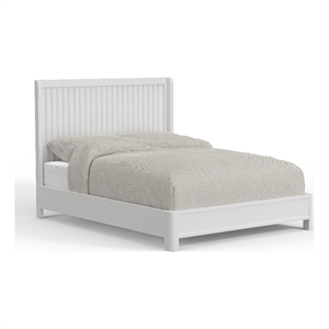 alpine furniture stapleton queen panel bed in white