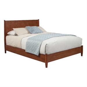 alpine furniture flynn standard king platform bed in acorn