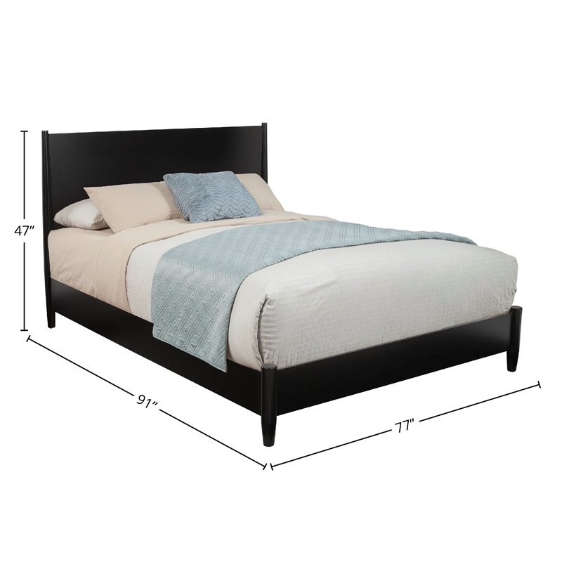 Alpine Furniture Flynn California King Platform Bed in Black