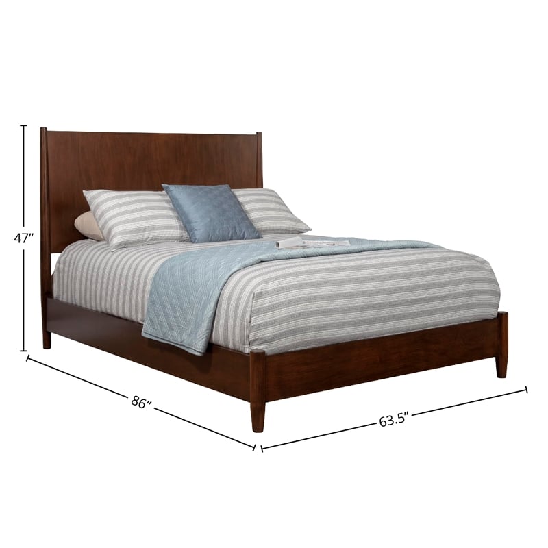 Alpine Furniture Flynn Queen Platform Bed in Walnut