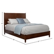 Alpine Furniture Flynn Standard King Platform Bed in Walnut