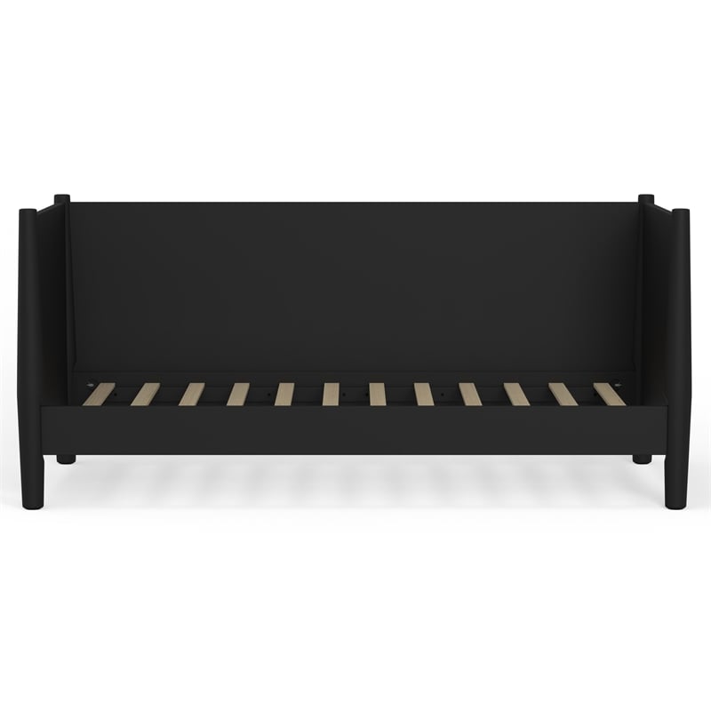 Alpine Furniture Flynn Mid Century Modern Twin Size Wood Day Bed in Black