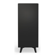 Alpine Furniture Flynn Large Bar Cabinet With Drop Down Tray in Black