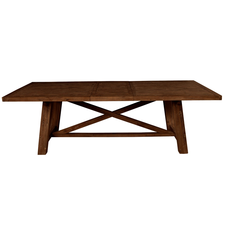 Alpine Furniture Newberry Rectangular Wood Dining Table in Medium Brown