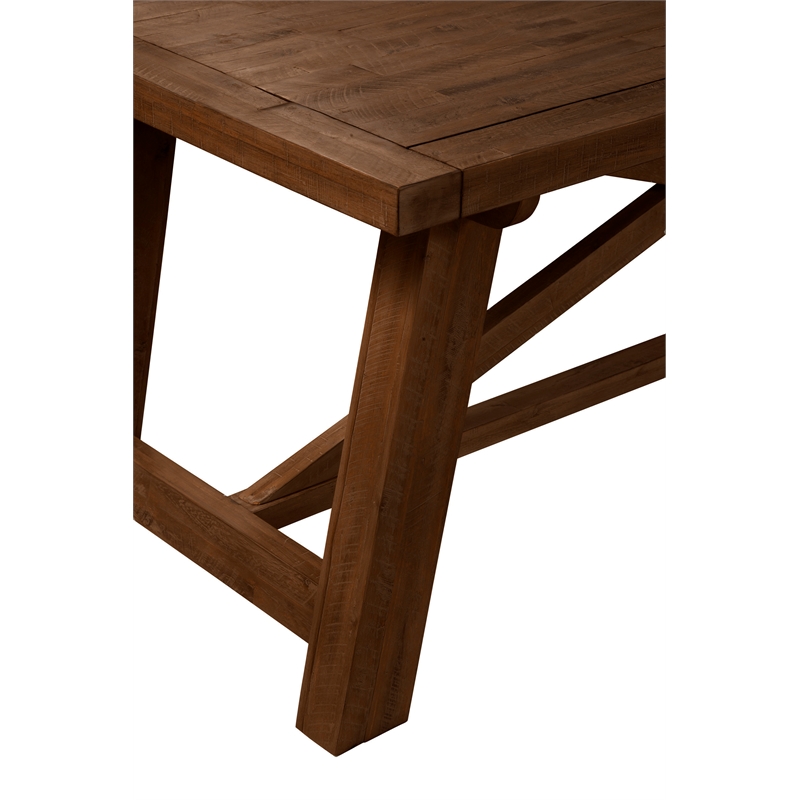 Alpine Furniture Newberry Rectangular Wood Dining Table in Medium Brown