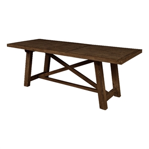 Alpine Furniture Newberry Rectangular Wood Dining Table in Medium Brown