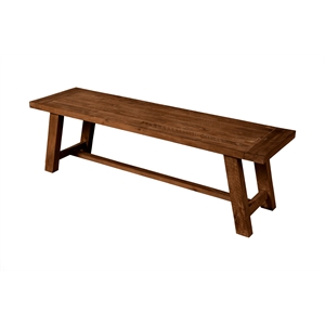 Alpine Furniture Newberry Wood Dining Bench in Medium Brown