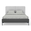 Alpine Furniture Walden Upholstered Standard King Platform Bed in Gray