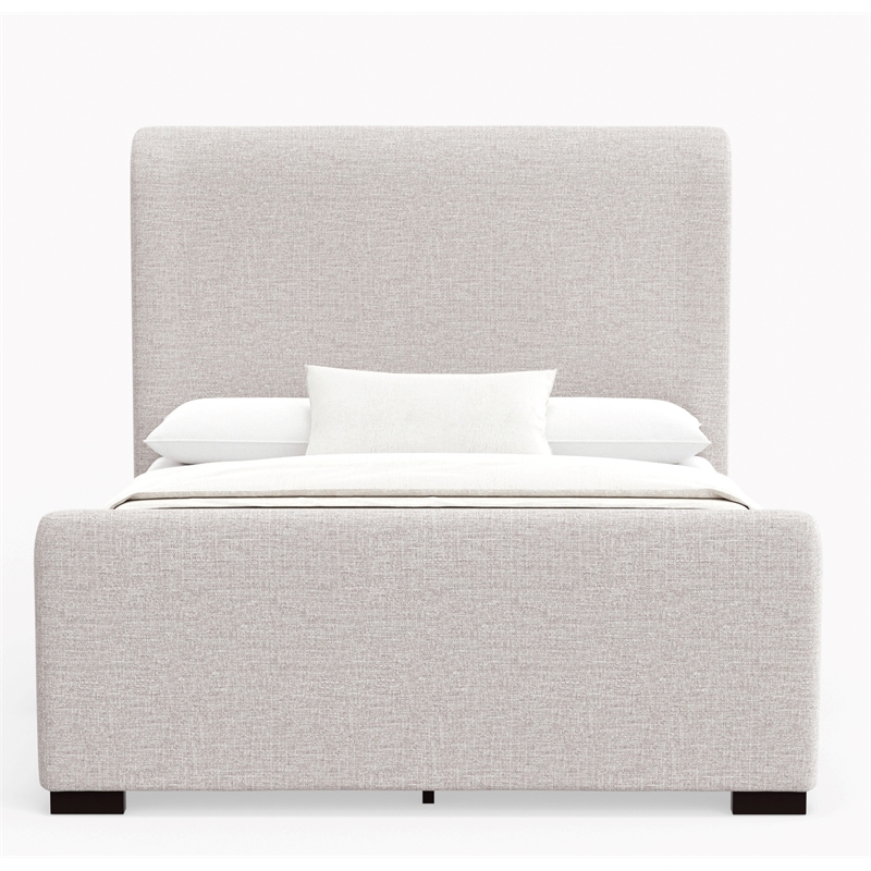 Alpine Furniture Adele Upholstered Standard King Platform Bed in Beige