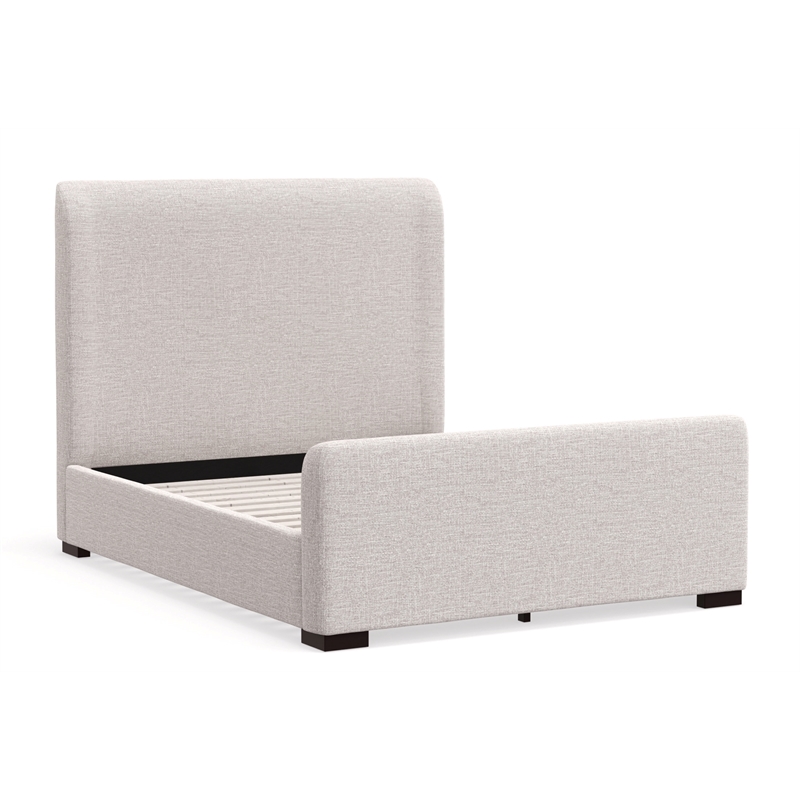 Alpine Furniture Adele Upholstered Standard King Platform Bed in Beige