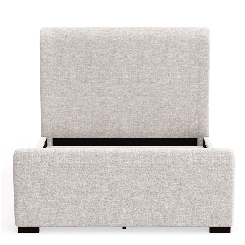 Alpine Furniture Adele Upholstered Standard King Platform Bed in Beige