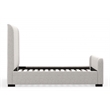 Alpine Furniture Adele Upholstered Standard King Platform Bed in Beige