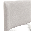 Alpine Furniture Adele Upholstered Standard King Platform Bed in Beige