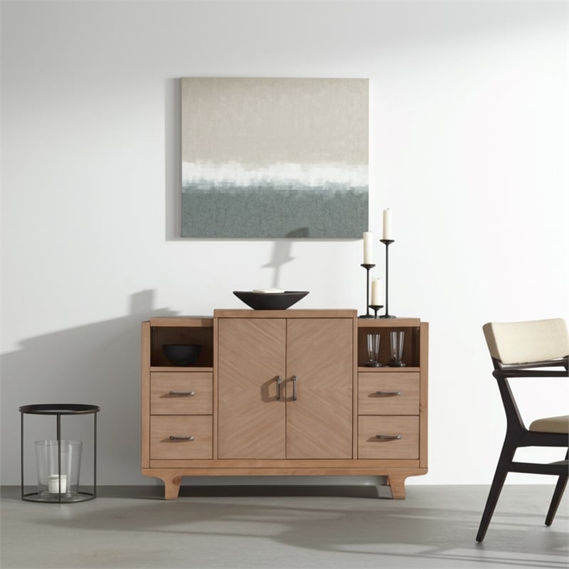 Alpine Furniture Olejo Solid Pine Sideboard in Natural