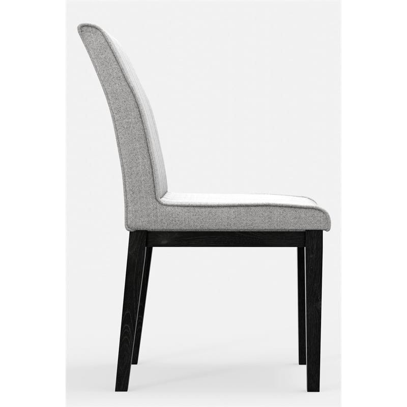 Alpine Furniture Cove Upholstered Set of 2 Dining Side Chairs in Vintage Black